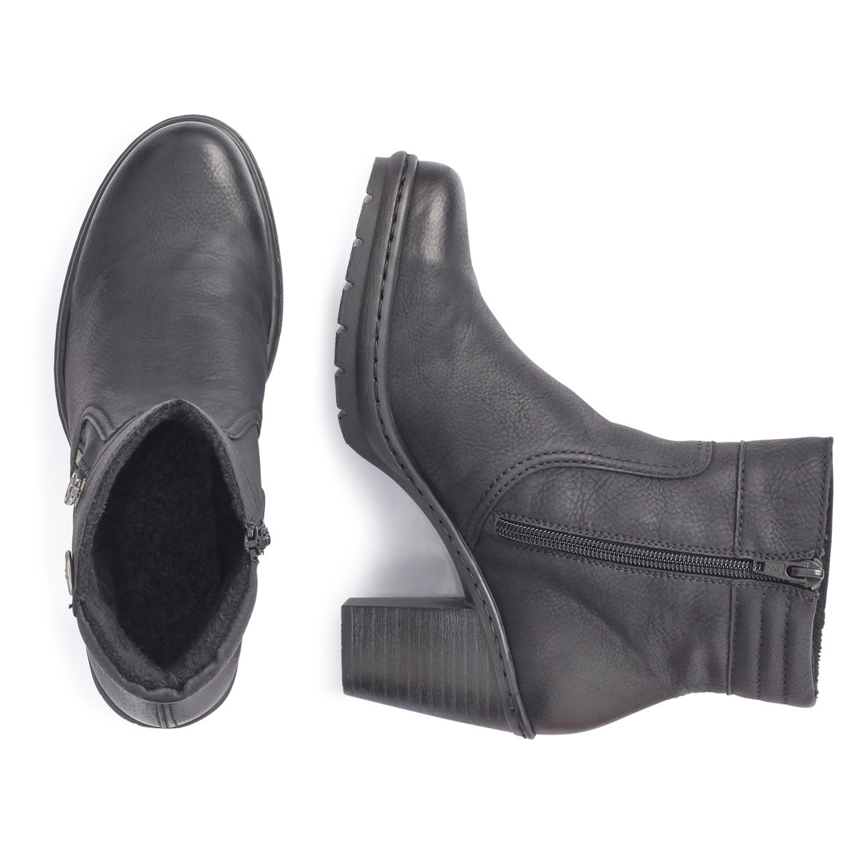 detail Dámska členková obuv RIEKER Y1553-01 SCHWARZ H/W 9