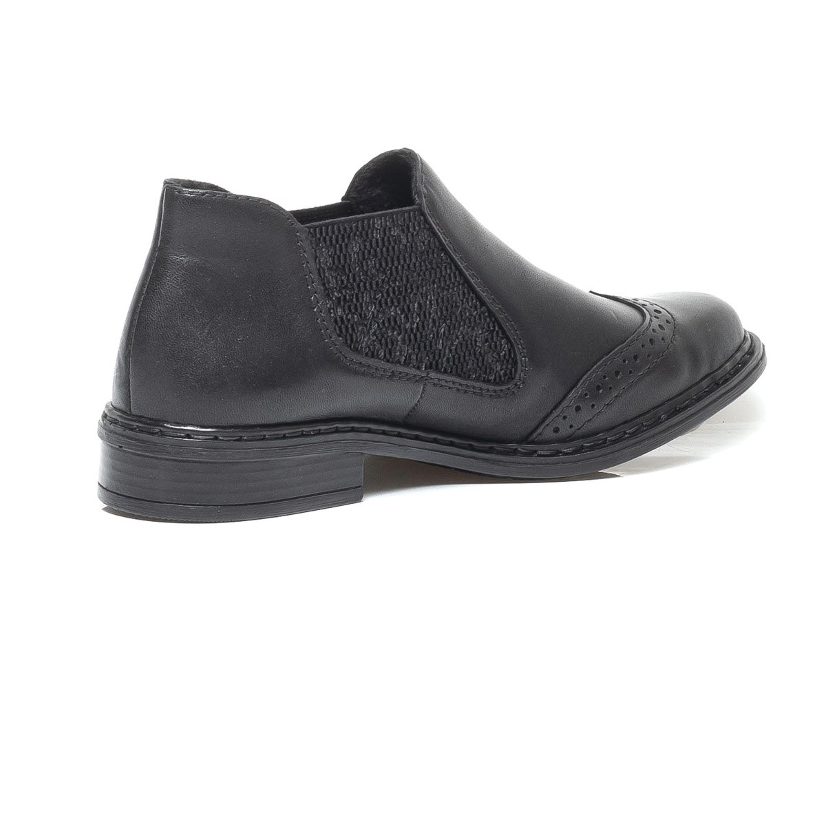 detail Dámské černé kotníkové boty RIEKER 52093/00 SCHWARZ H/W 8
