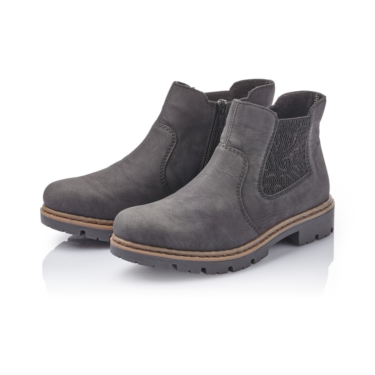 detail Dámské černé kotníkové boty RIEKER 71364-00 SCHWARZ H/W 8