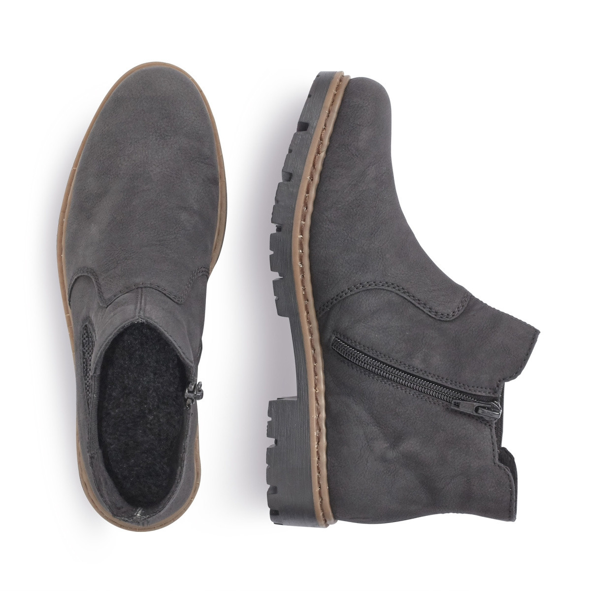 detail Dámské černé kotníkové boty RIEKER 71364-00 SCHWARZ H/W 8