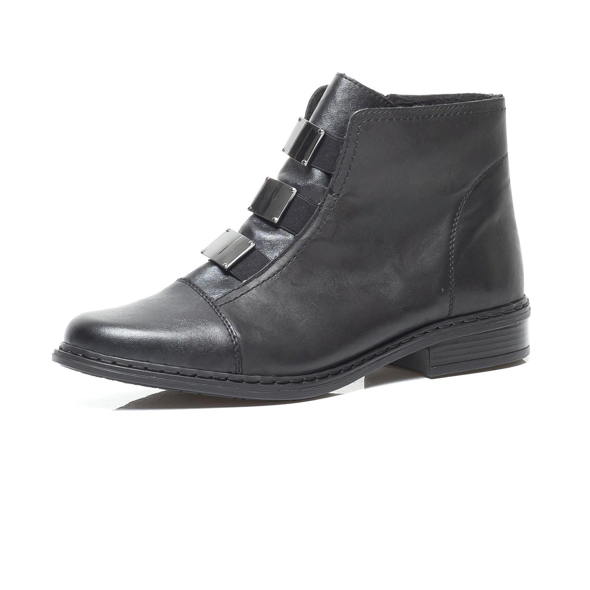 detail Dámské černé kotníkové boty RIEKER 72082/00 SCHWARZ H/W 8