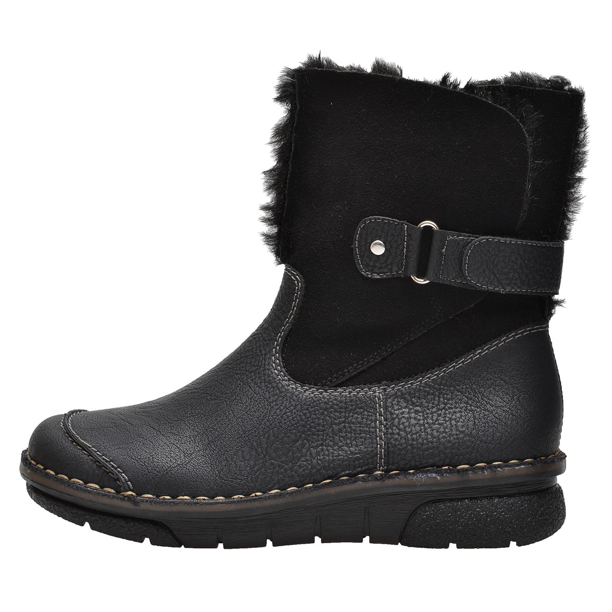 detail Dámské černé kotníkové boty RIEKER 73384/00 SCHWARZ H/W 8