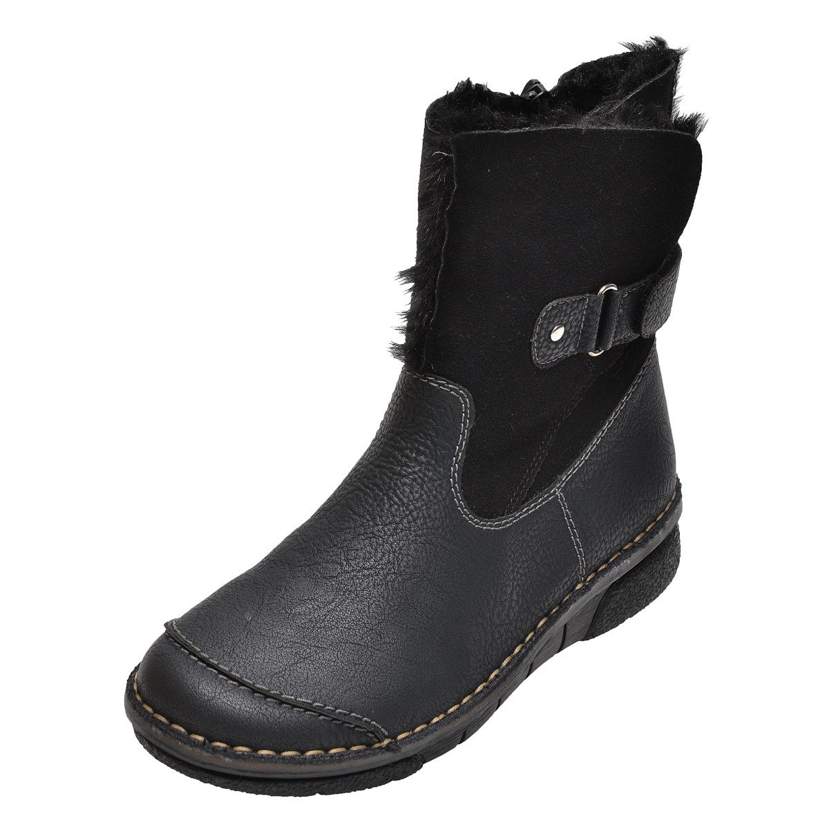 detail Dámské černé kotníkové boty RIEKER 73384/00 SCHWARZ H/W 8