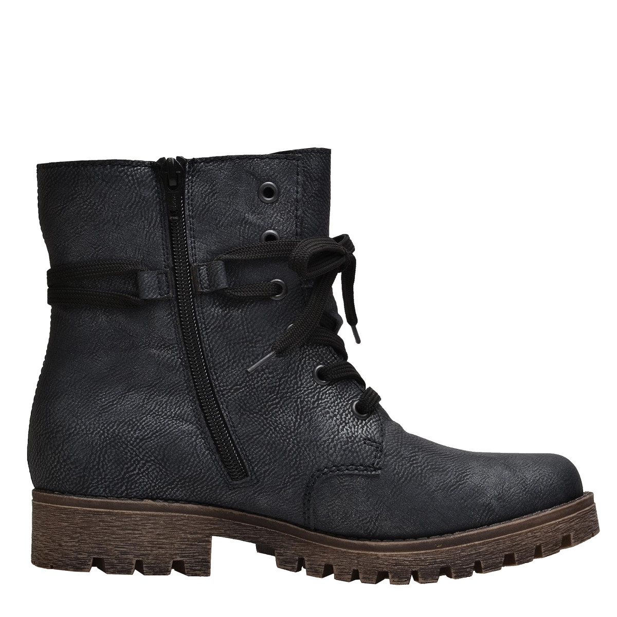 detail Dámské modré kotníkové boty RIEKER 785G9/14 BLAU KOMBI H/W 8