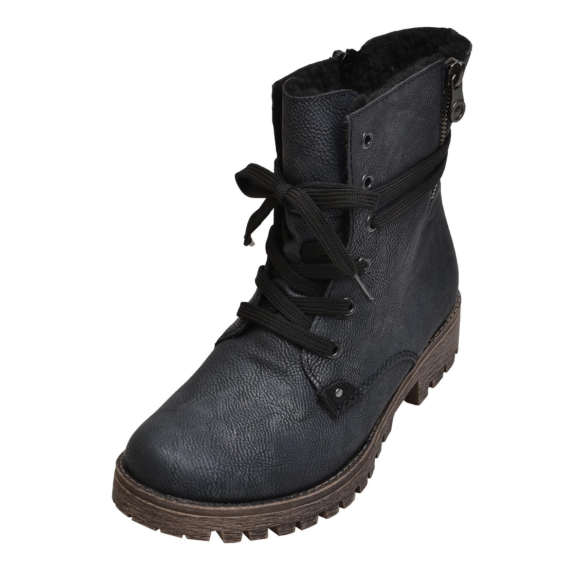 detail Dámské modré kotníkové boty RIEKER 785G9/14 BLAU KOMBI H/W 8