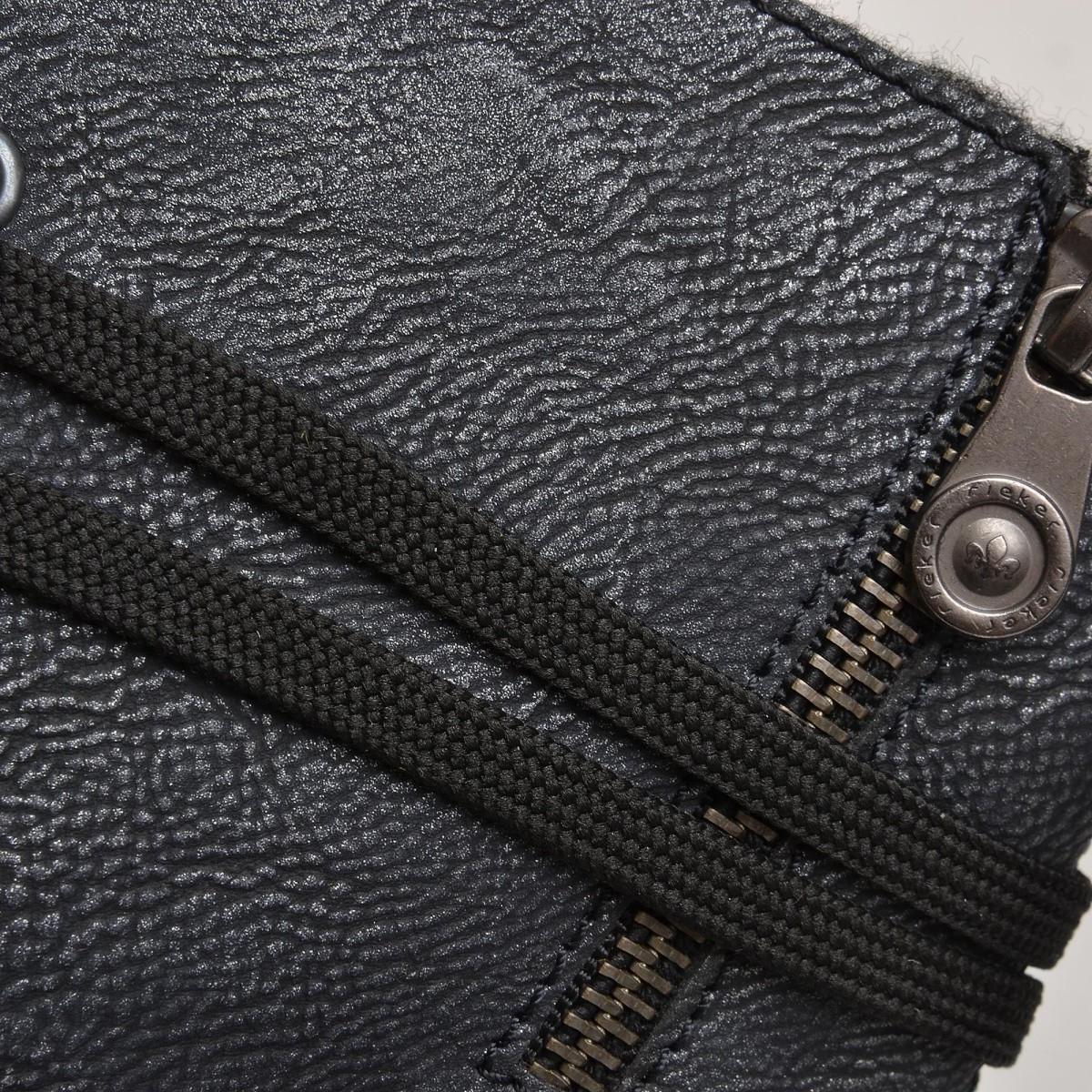 detail Dámské modré kotníkové boty RIEKER 785G9/14 BLAU KOMBI H/W 8