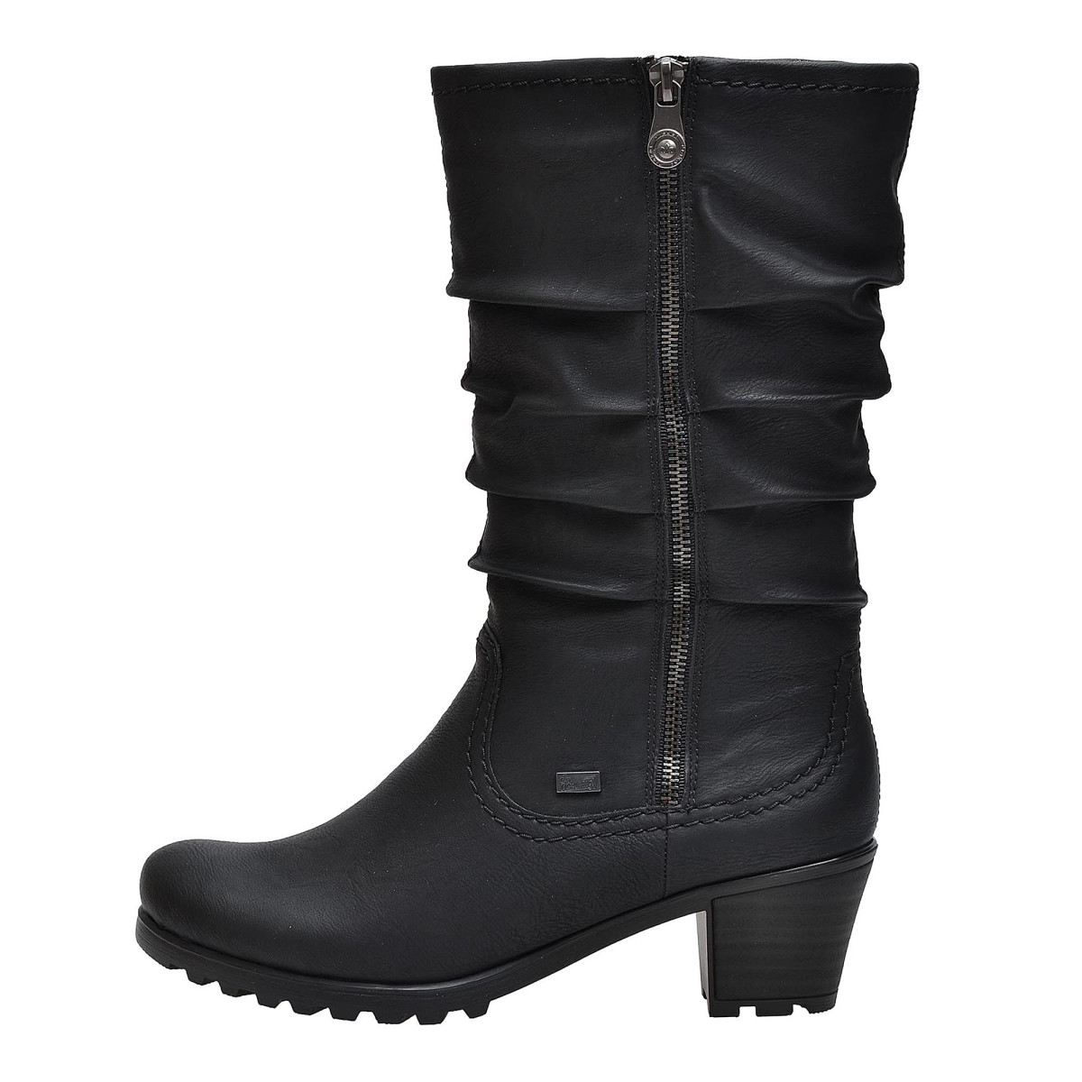 detail Dámské nadměrné kozačky RIEKER Y8039/00 SCHWARZ H/W 8