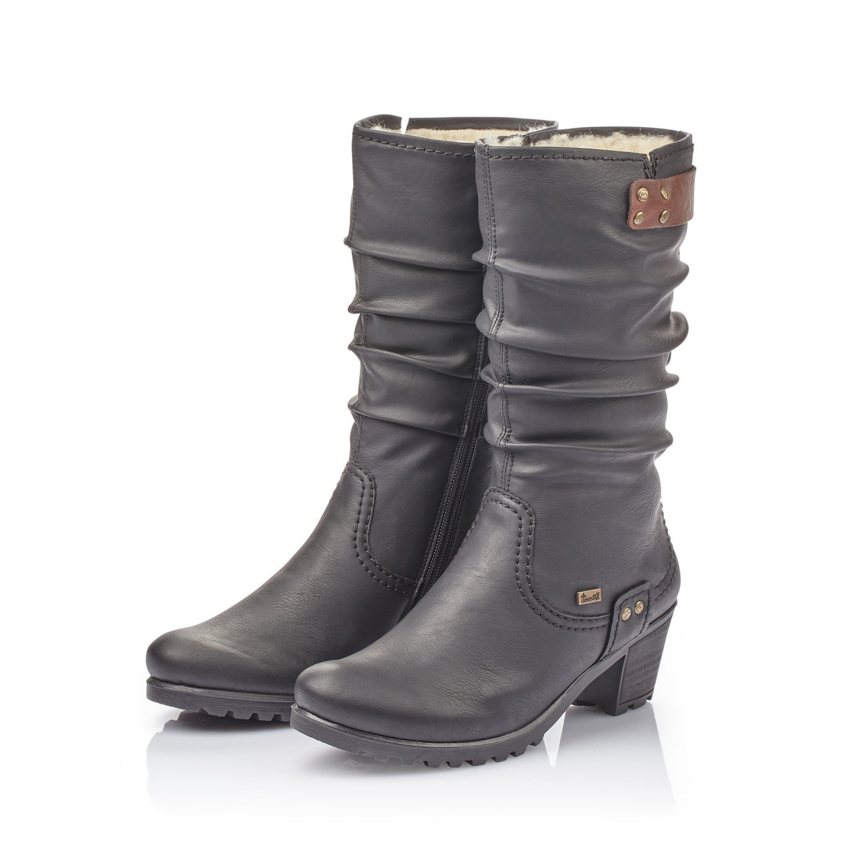 detail Dámské kozačky RIEKER RIE-1036372-W9 černá