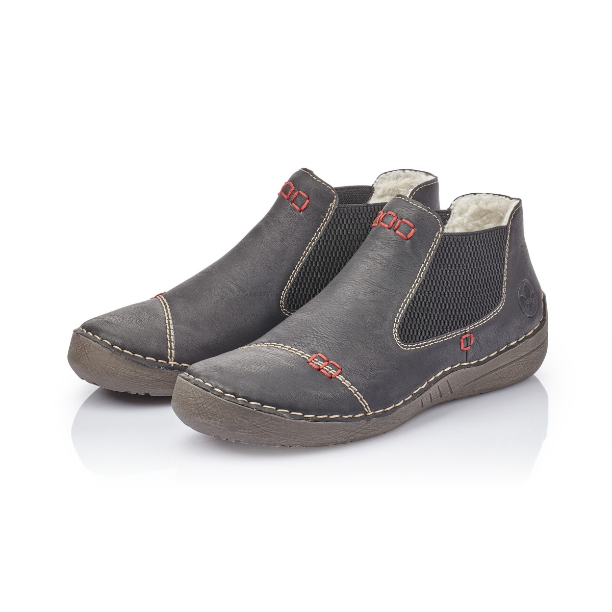 detail Dámska členková obuv RIEKER 52590-00 SCHWARZ H/W 9