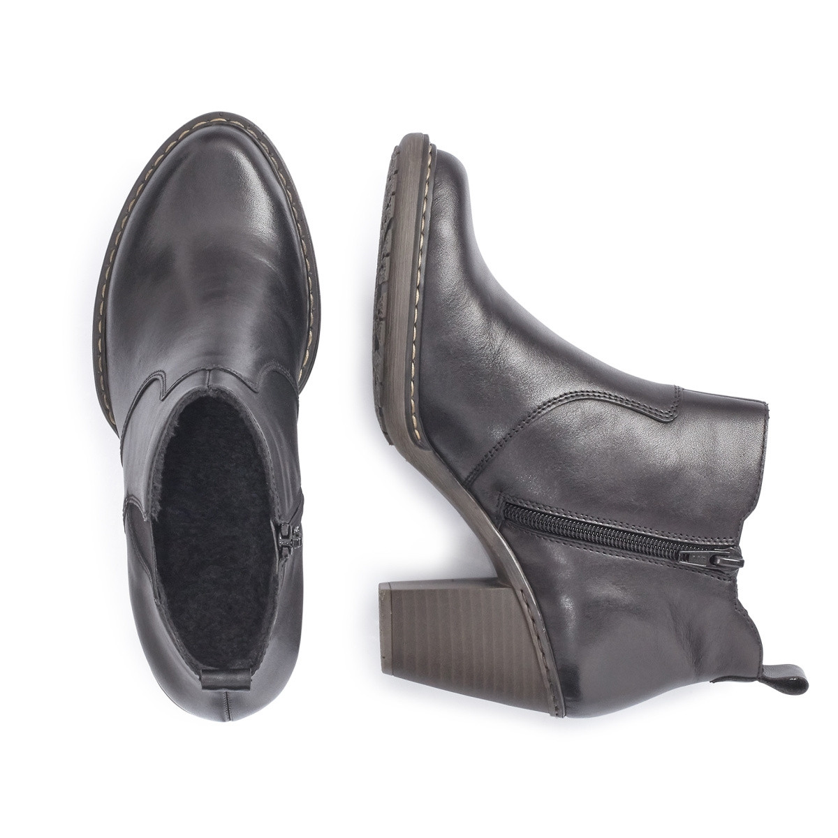 detail Dámska členková obuv RIEKER 55284-00 SCHWARZ H/W 9