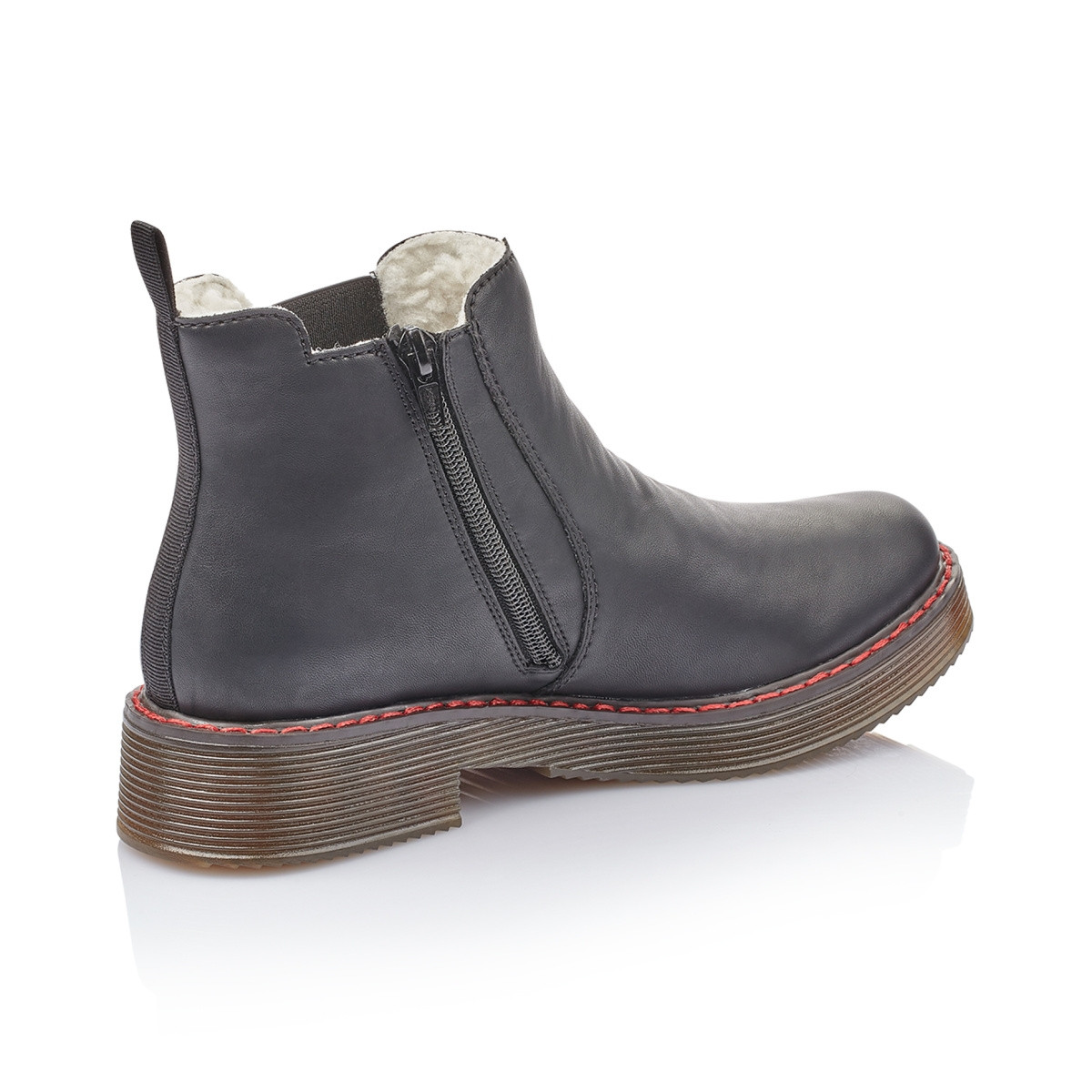detail Dámska členková obuv RIEKER 70089-00 SCHWARZ H/W 9