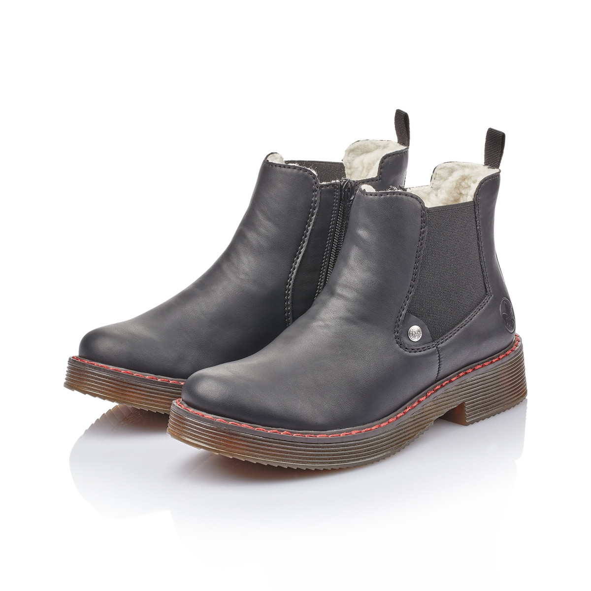 detail Dámska členková obuv RIEKER 70089-00 SCHWARZ H/W 9