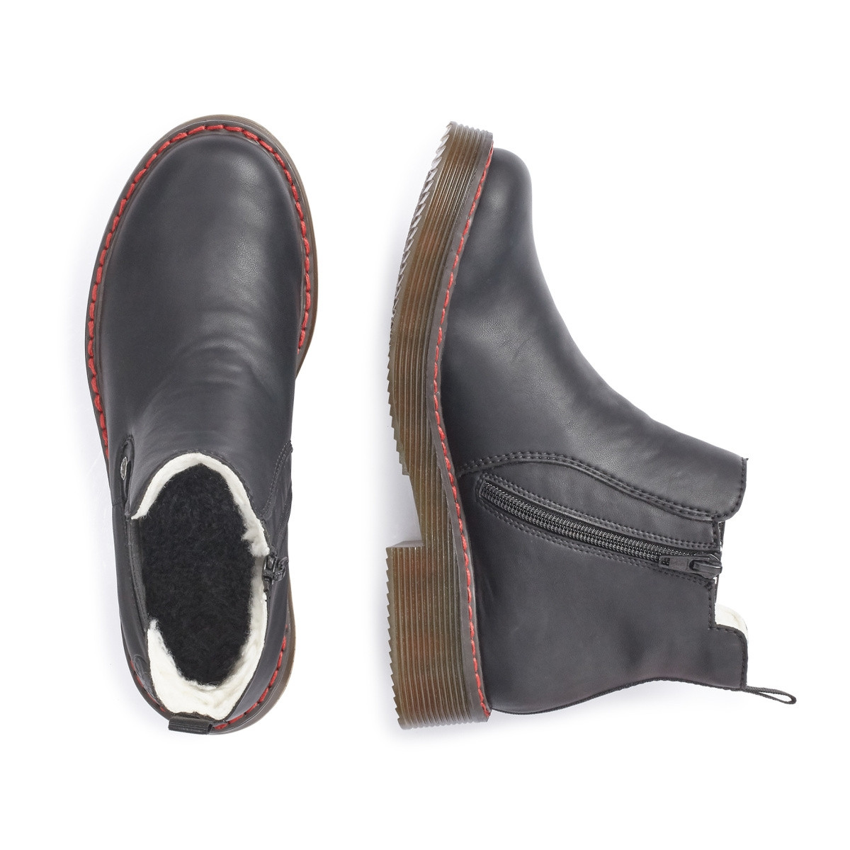 detail Dámska členková obuv RIEKER 70089-00 SCHWARZ H/W 9