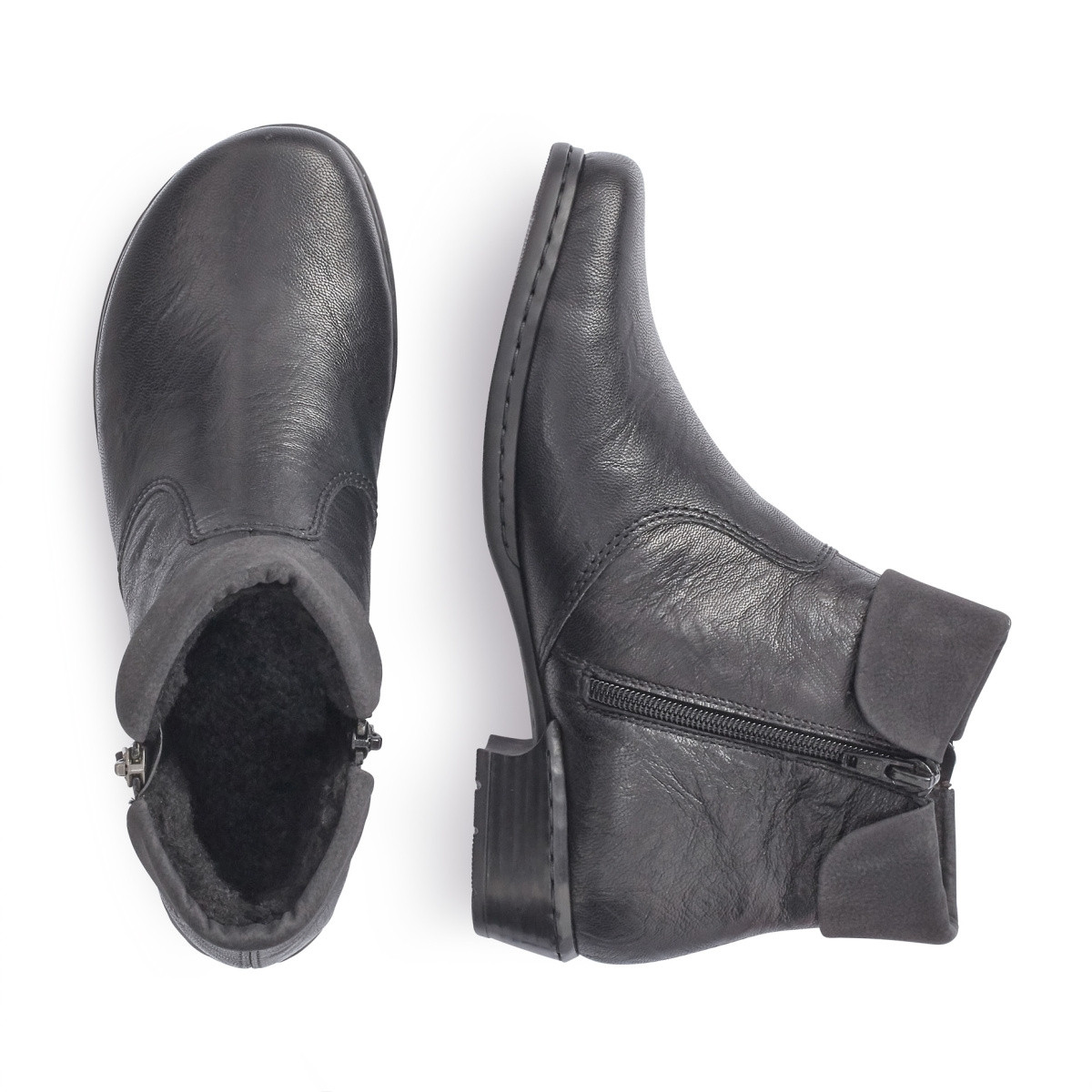 detail Dámská kotníková obuv RIEKER 72260-01 SCHWARZ H/W 9