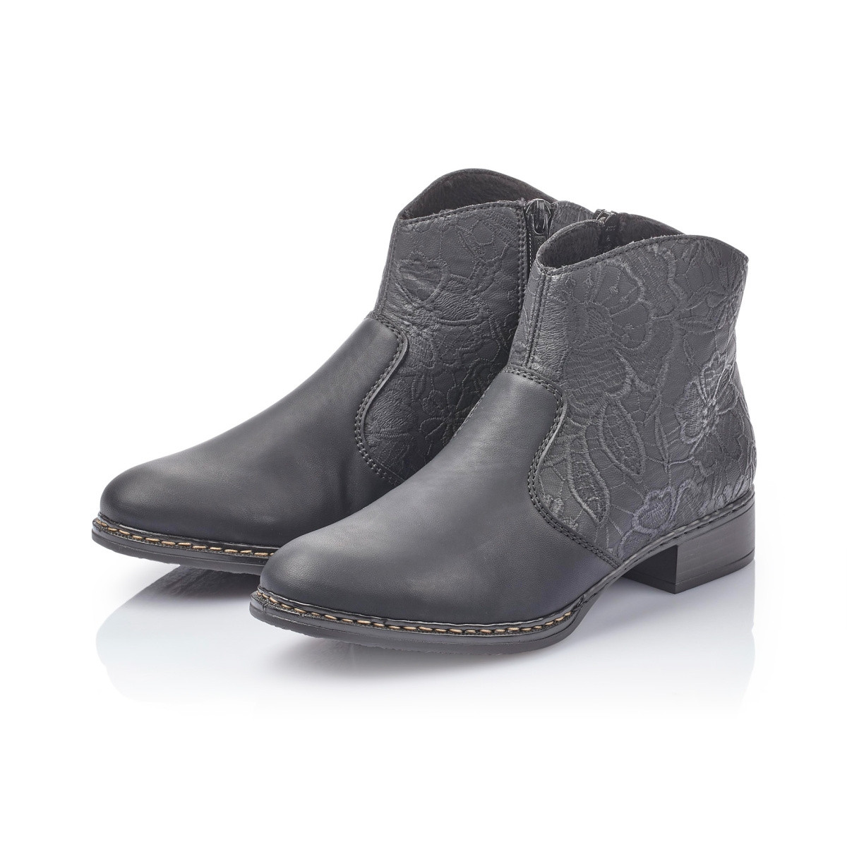 detail Dámska členková obuv RIEKER 73461-01 SCHWARZ H/W 9
