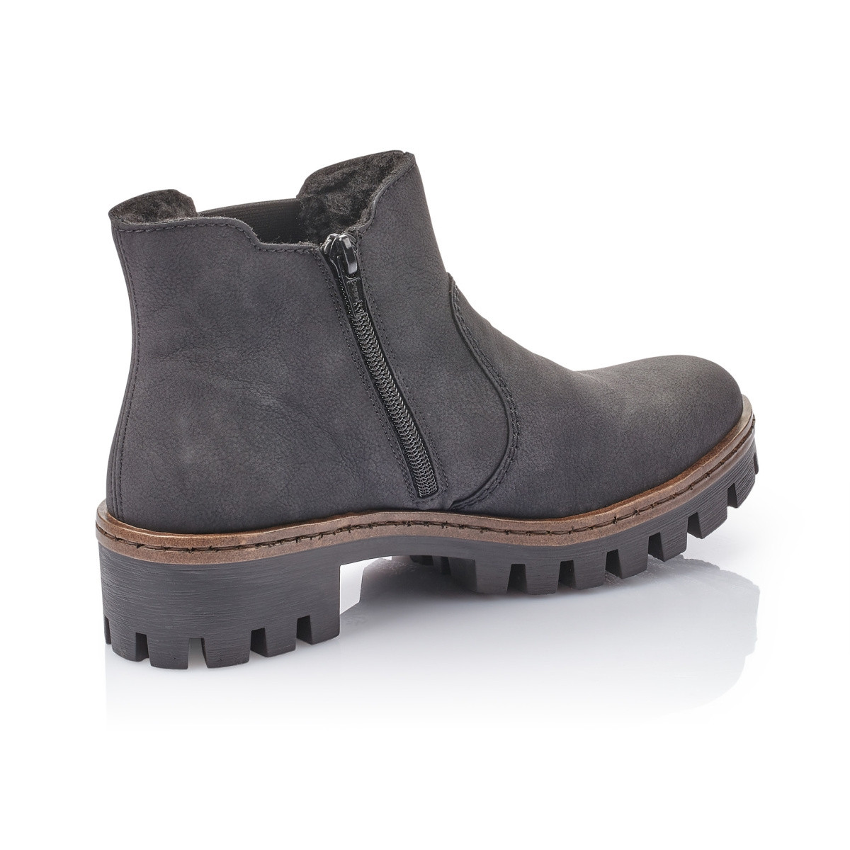 detail Dámska členková obuv RIEKER 75772-01 SCHWARZ H/W 9