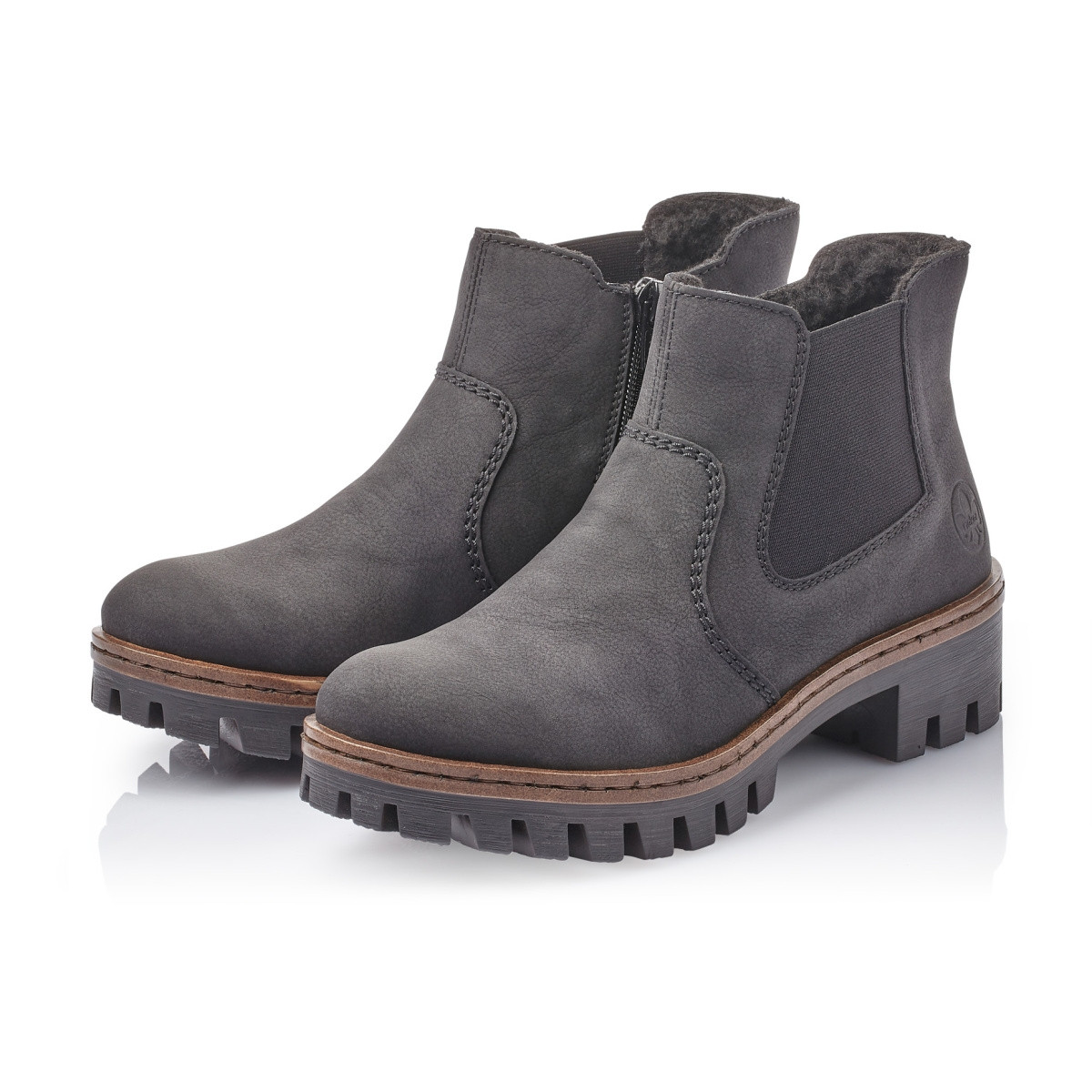 detail Dámska členková obuv RIEKER 75772-01 SCHWARZ H/W 9