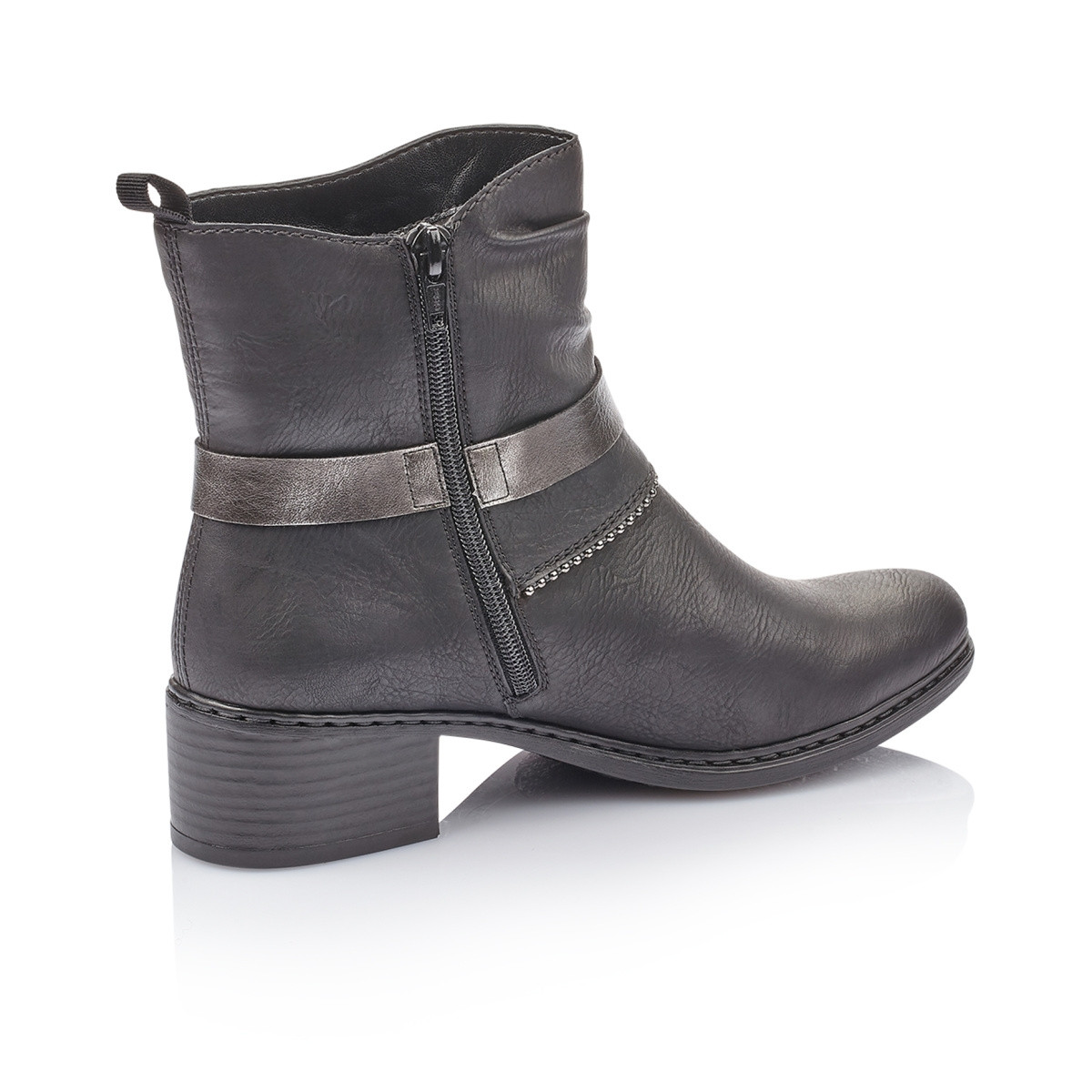 detail Dámska členková obuv RIEKER 77679-00 SCHWARZ H/W 9