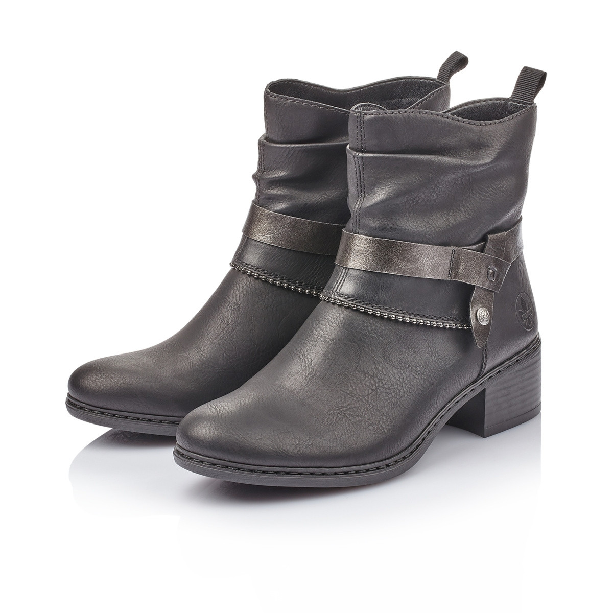 detail Dámska členková obuv RIEKER 77679-00 SCHWARZ H/W 9