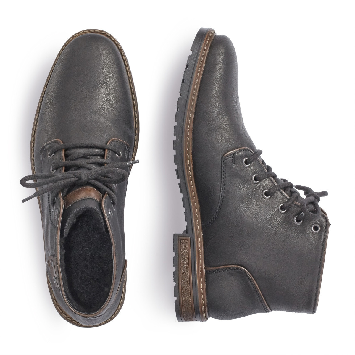 detail Pánské černé kotníkové boty RIEKER F5344-00 SCHWARZ H/W 9