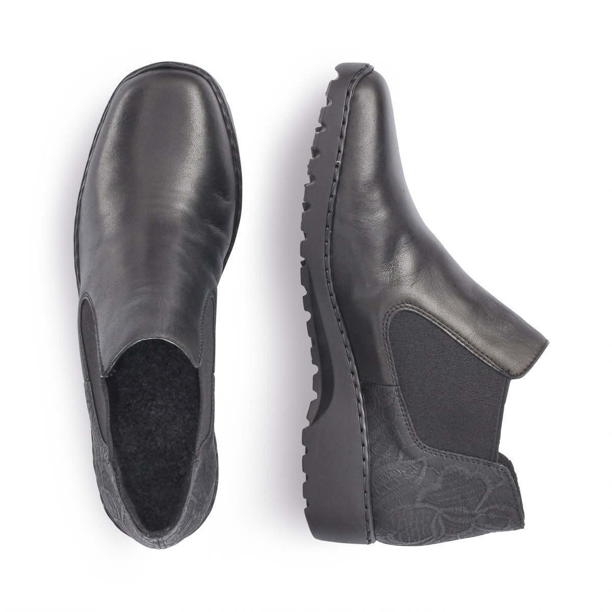 detail Dámska členková obuv RIEKER L6090-03 SCHWARZ H/W 9