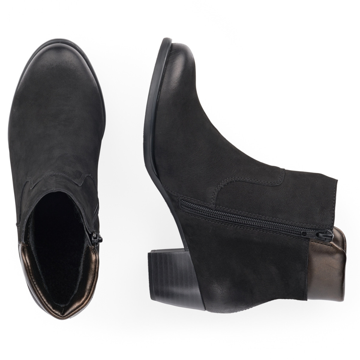 detail Dámska členková obuv REMONTE R2680-02 SCHWARZ KOMBI H/W 9