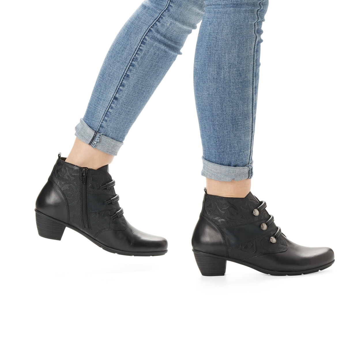 detail Dámska členková obuv REMONTE R7577-01 SCHWARZ H/W 9