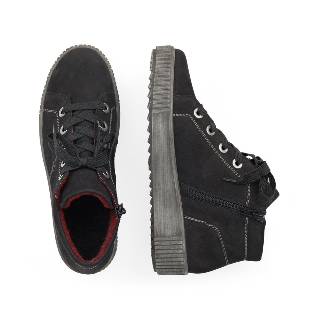 detail Dámské černé kotníkové boty REMONTE R7982-02 SCHWARZ H/W 9