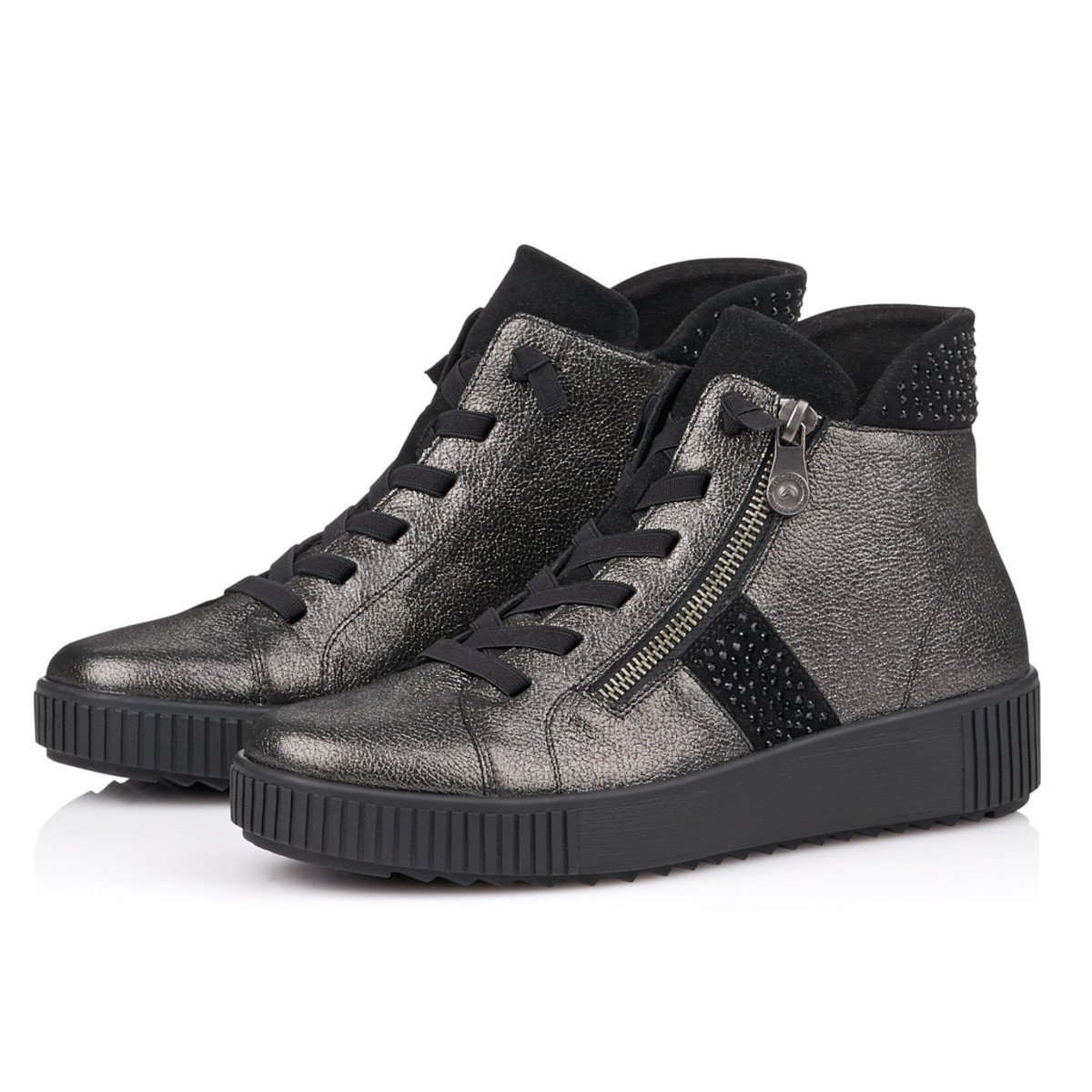 detail Dámské černé kotníkové boty REMONTE R7987-02 SCHWARZ H/W 9