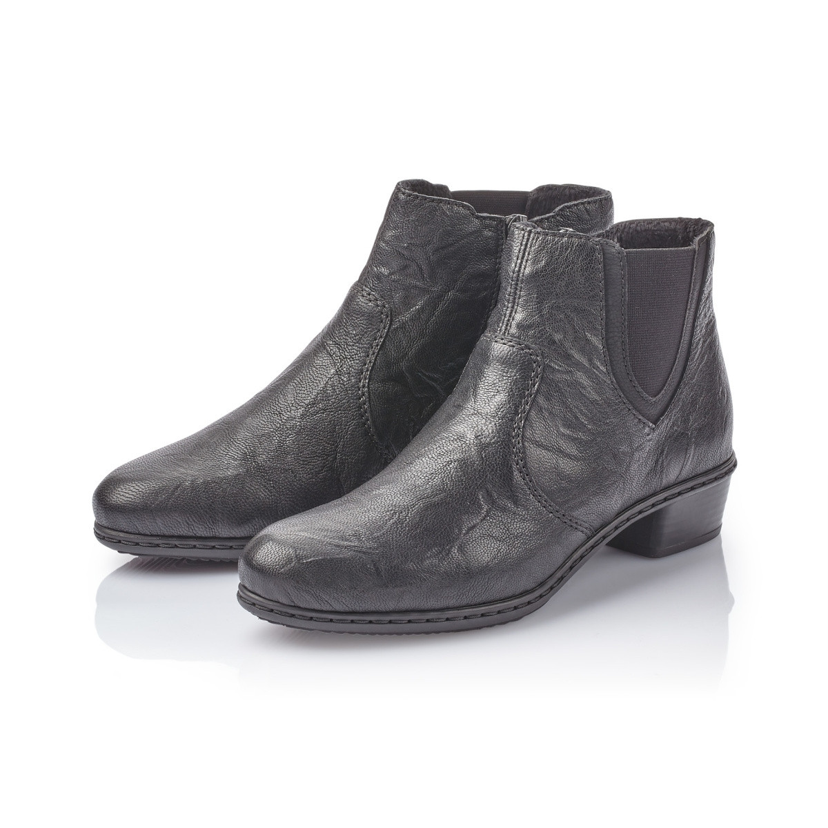 detail Dámska členková obuv RIEKER Y0778-01 SCHWARZ H/W 9