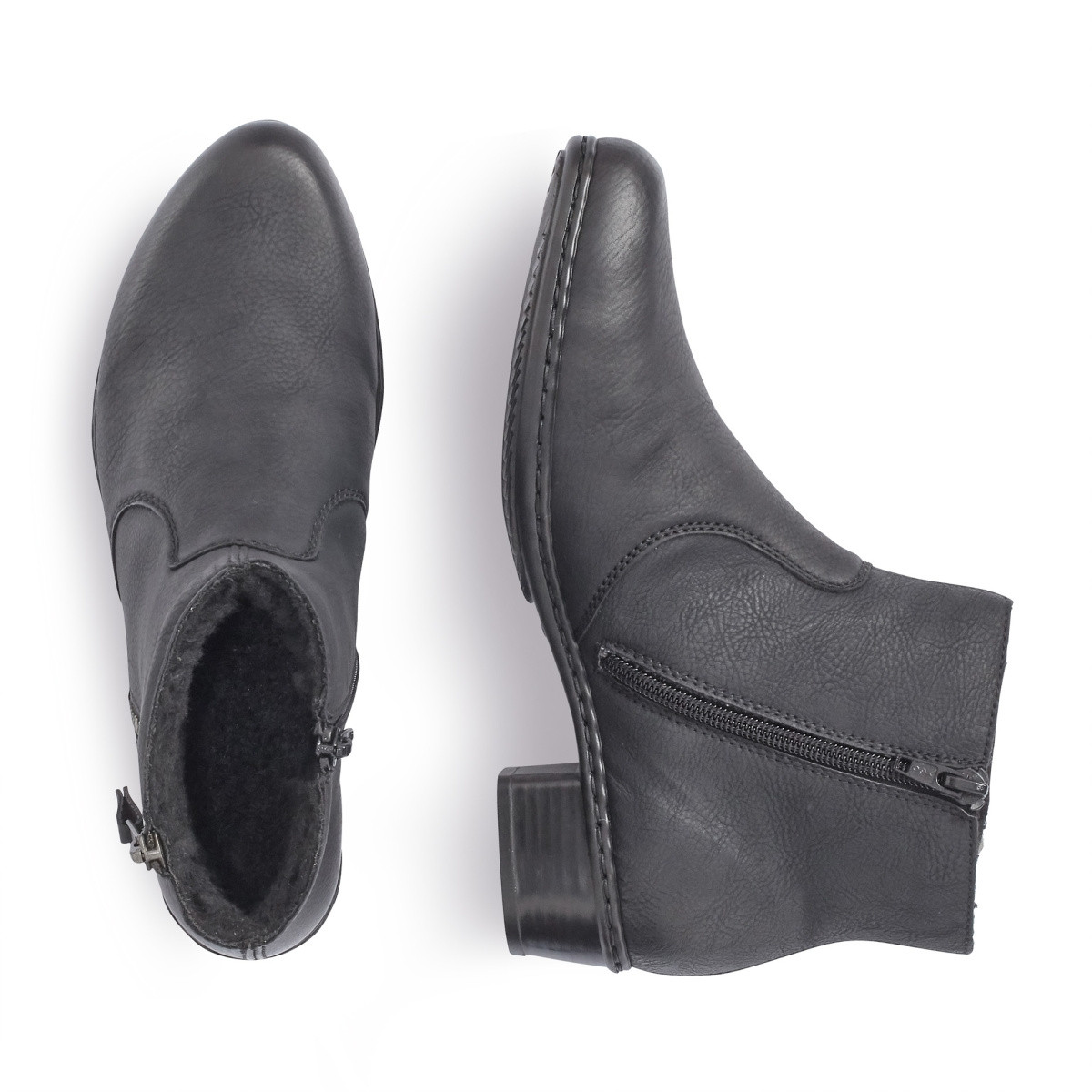 detail Dámska členková obuv RIEKER Y0790-00 SCHWARZ H/W 9