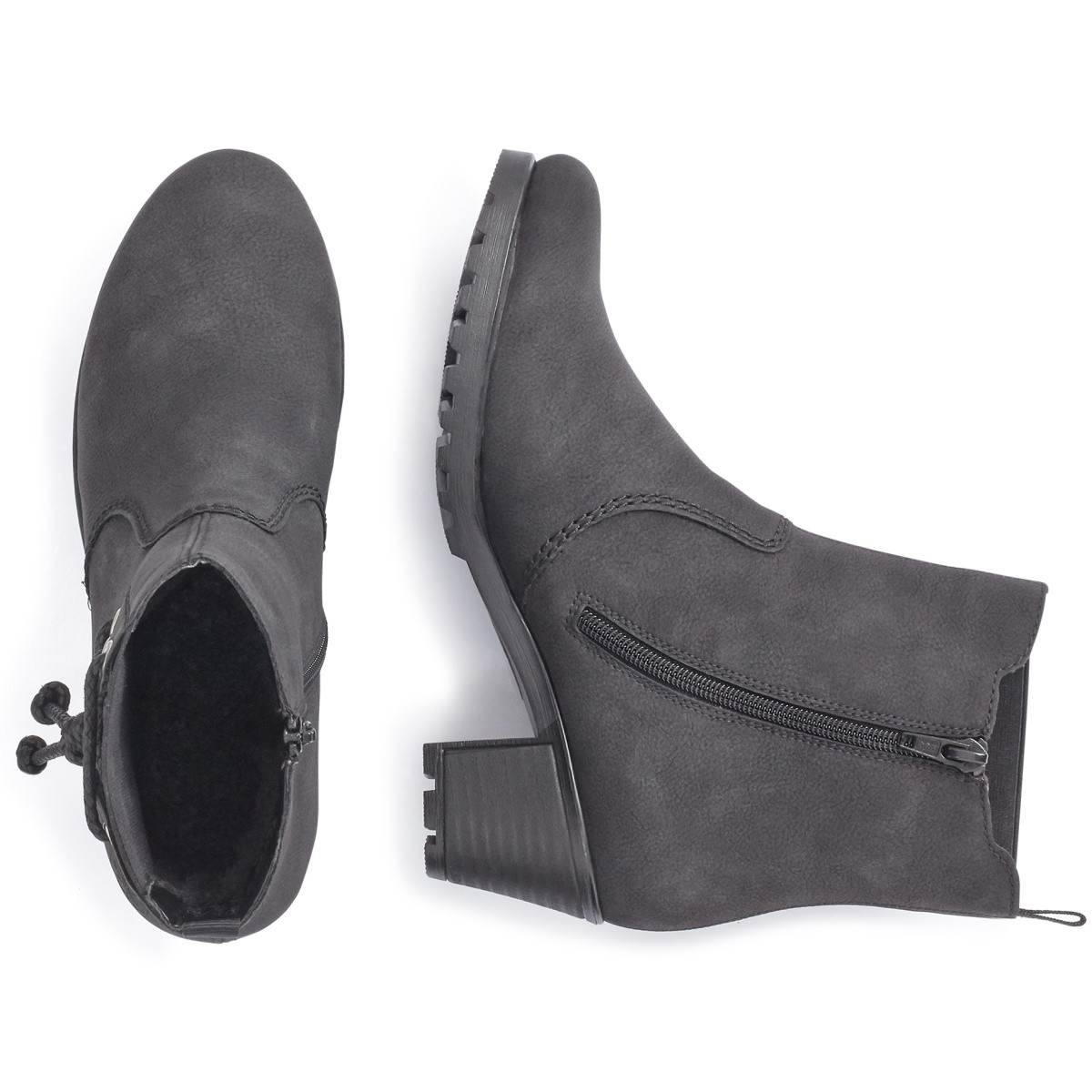 detail Dámska členková obuv RIEKER Y8059-00 SCHWARZ H/W 9