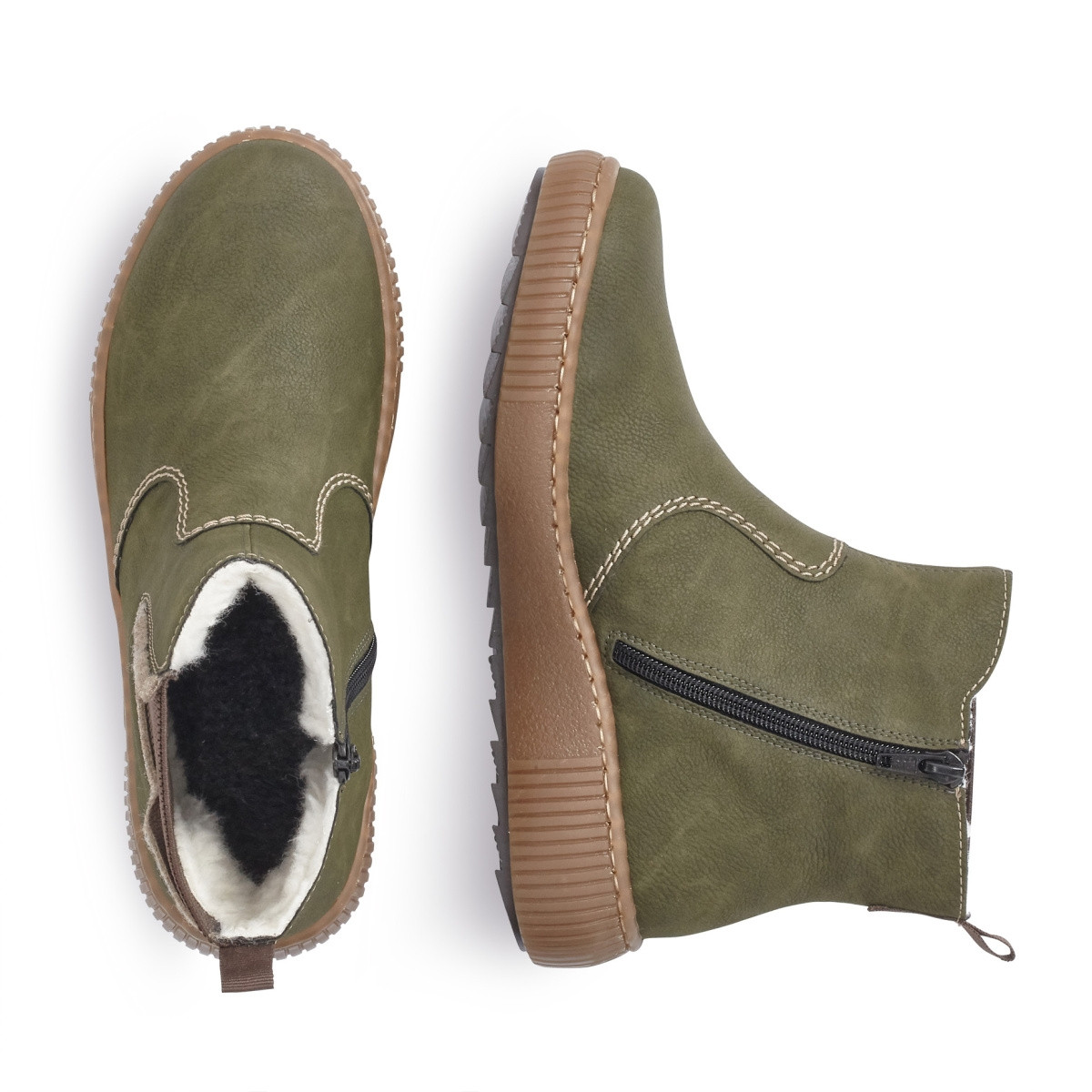 detail Dámska členková obuv RIEKER Z6654-54 GRÜN H/W 9