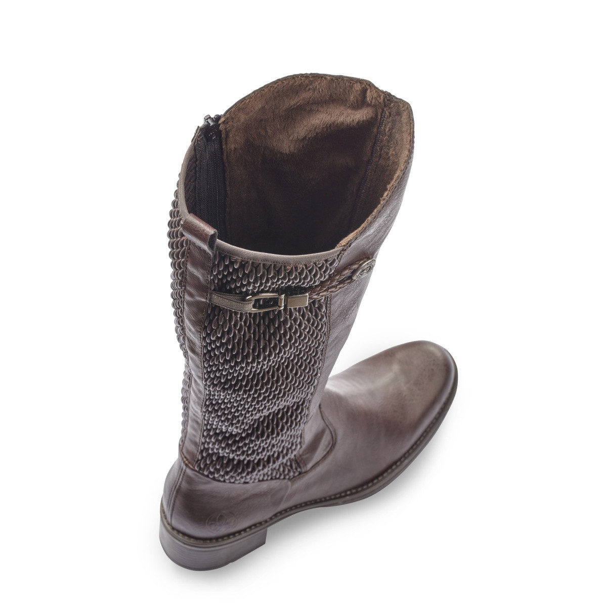 detail Dámské kozačky RIEKER RIE-1037109-W1 hnědá