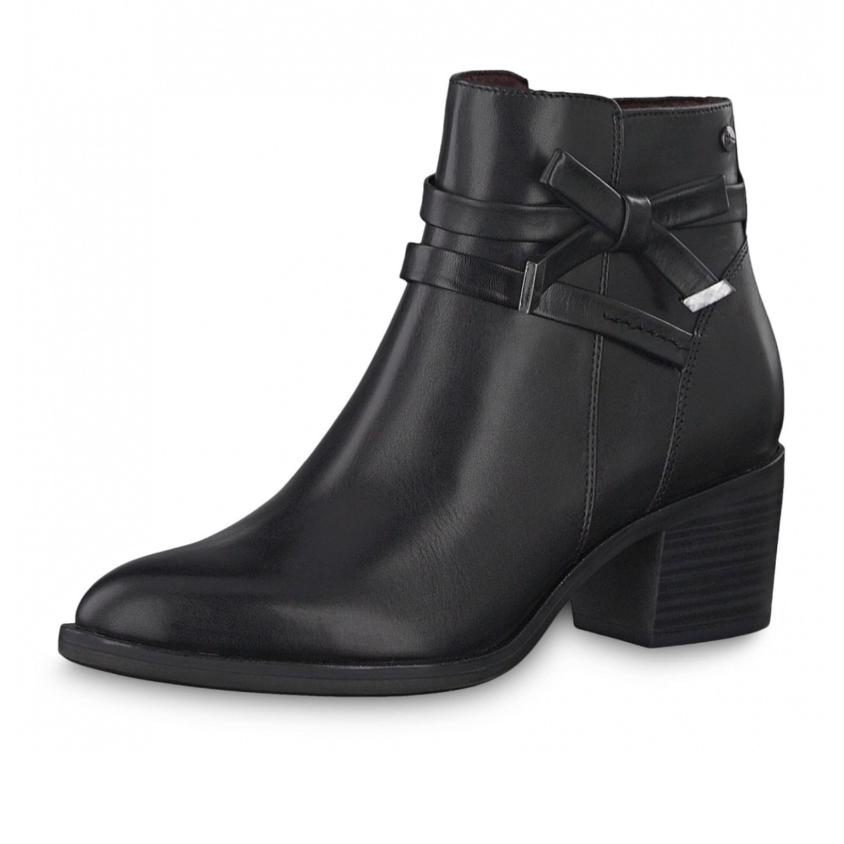 detail Dámská kotníková obuv TAMARIS 1-1-25063-23 BLACK LEATHER 003