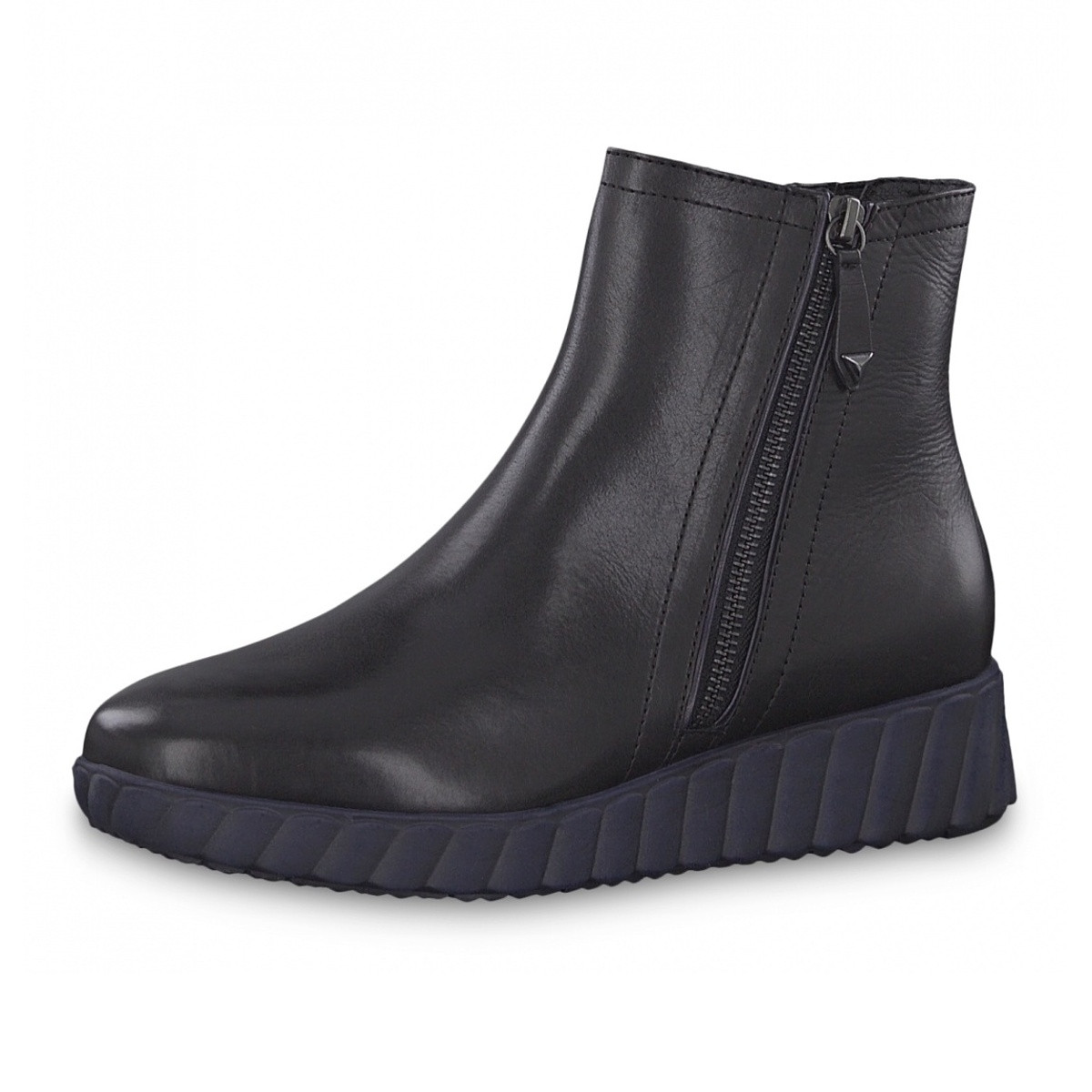 detail Dámská kotníková obuv TAMARIS 1-1-25808-33 BLK LEA/NAVY 084