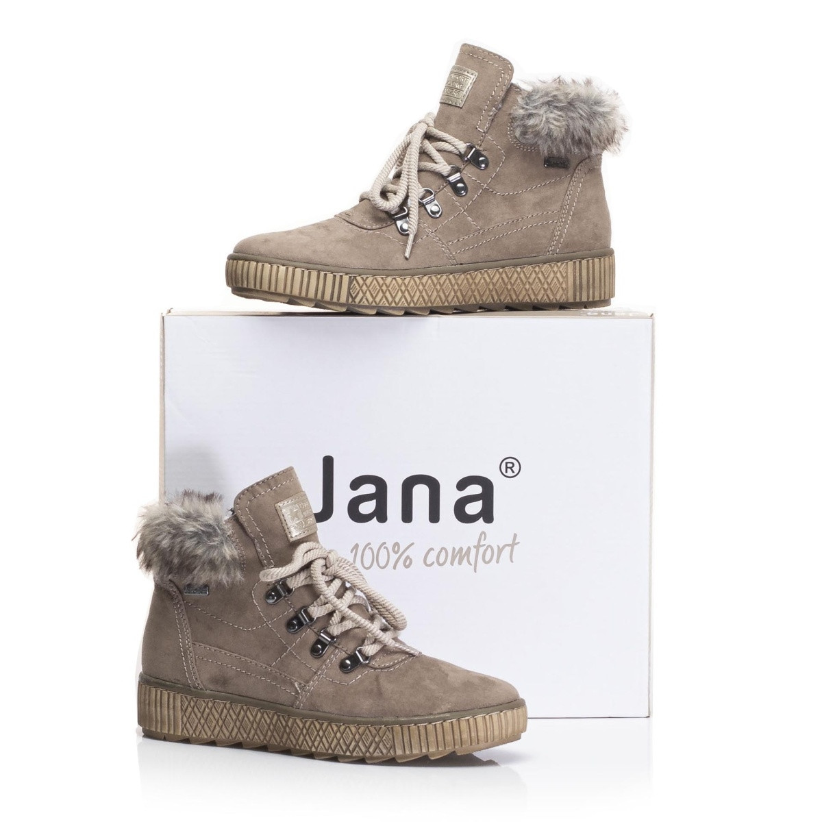 detail Dámská nadměrná obuv JANA 8-8-26223-23 TAUPE 341