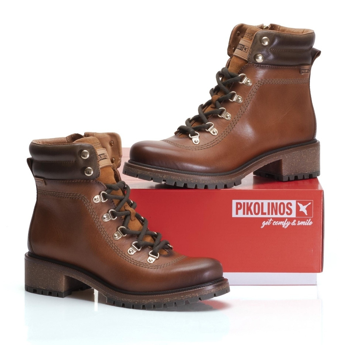 detail Dámské hnědé kotníkové boty PIKOLINOS W9Z-8634C1 BRANDY PIKOLINOS H/W 9