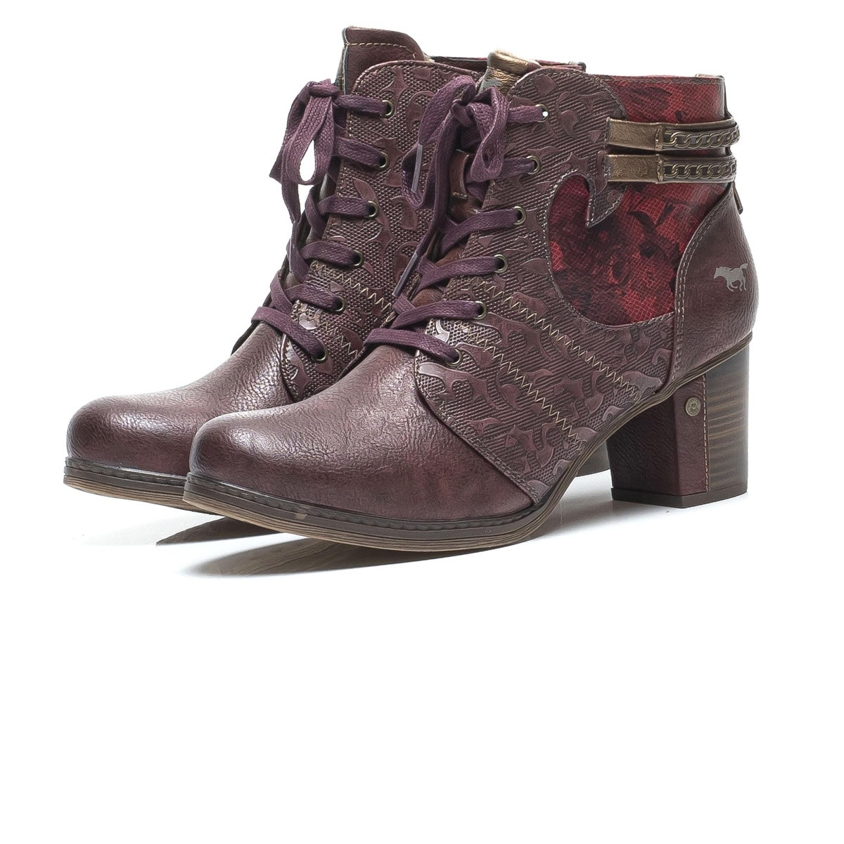 detail Dámská obuv MUSTANG MUS-1037845-W9 vínová