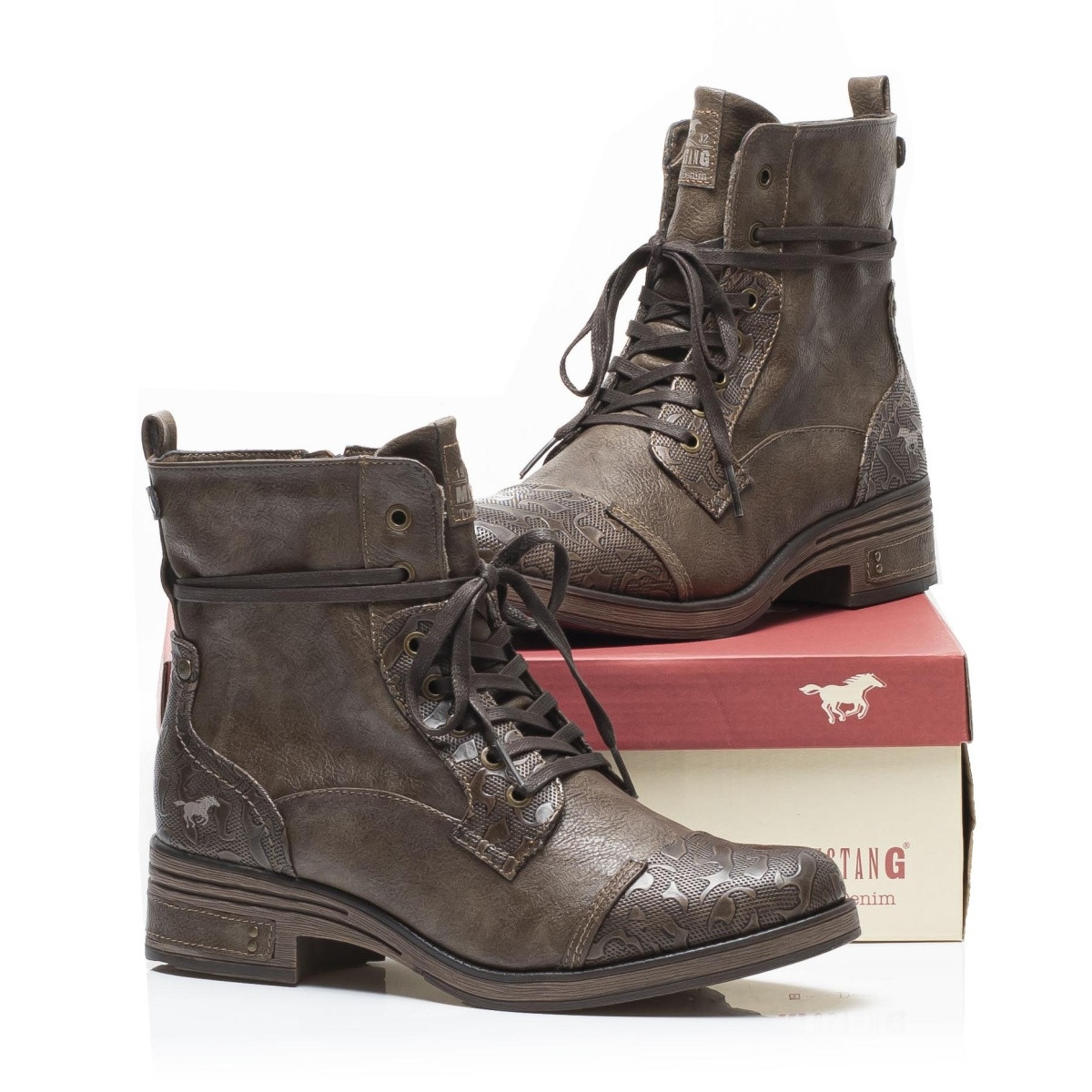 detail Dámská obuv MUSTANG MUS-1037846-W9 hnědá