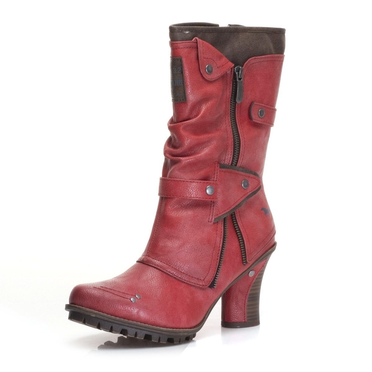 detail Dámské kozačky MUSTANG MUS-1037850-W9 červená