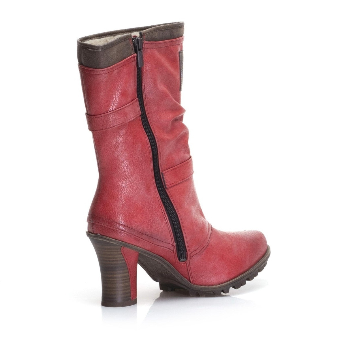 detail Dámské kozačky MUSTANG MUS-1037850-W9 červená