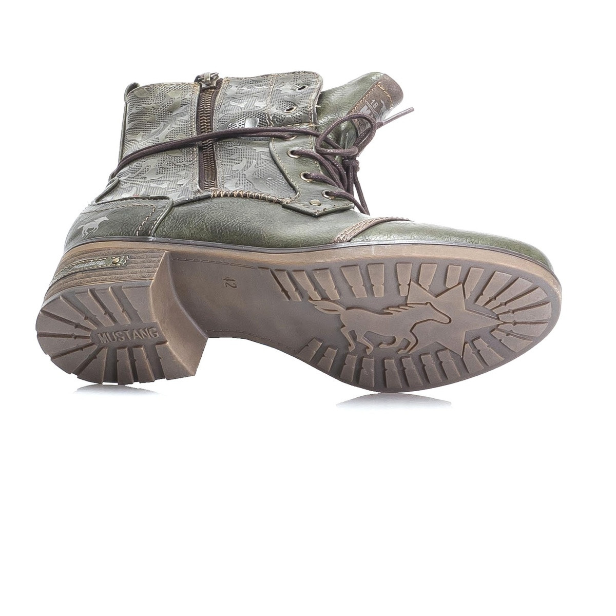 detail Dámská obuv MUSTANG MUS-1037854-W9 zelená