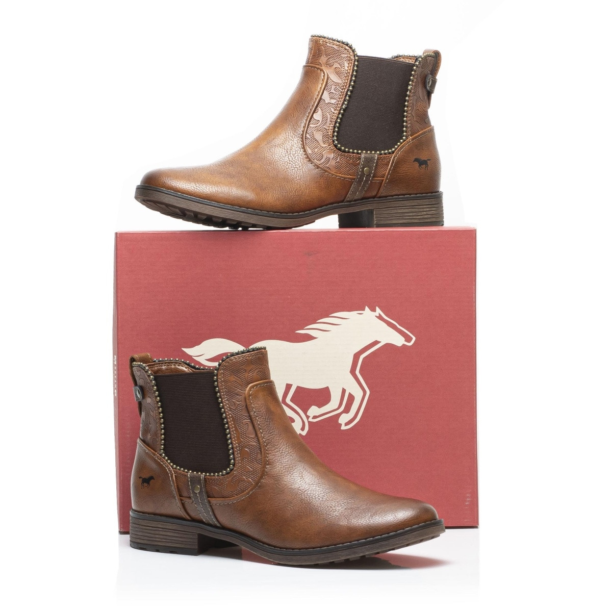 detail Dámská obuv MUSTANG MUS-1037858-W9 hnědá