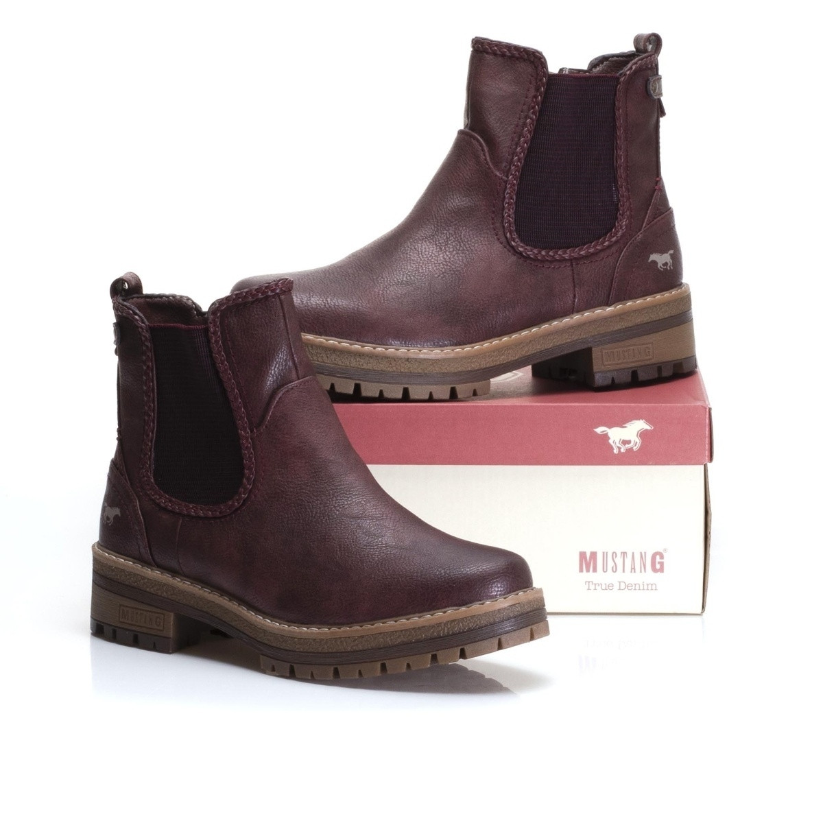 detail Dámská obuv MUSTANG MUS-1037860-W9 vínová