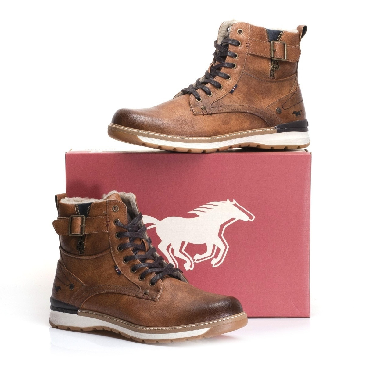 detail Pánská nadměrná obuv MUSTANG 4141601-307 COGNAC MUSTANG H/W 9