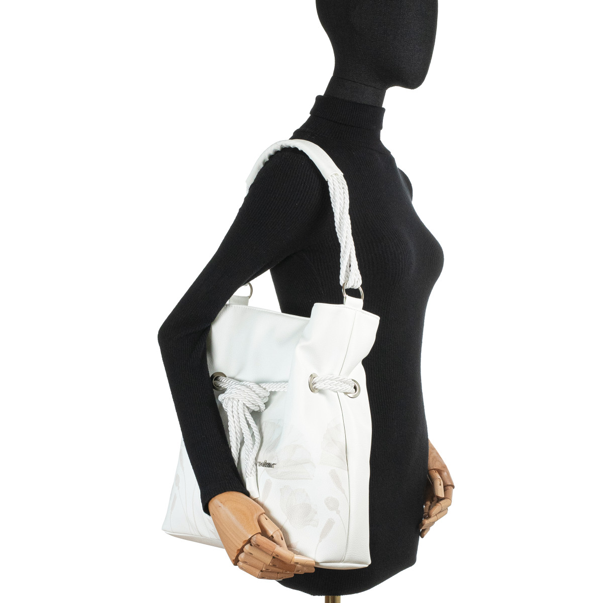 detail Dámská kabelka RIEKER C0156-MAK12 bílá W5