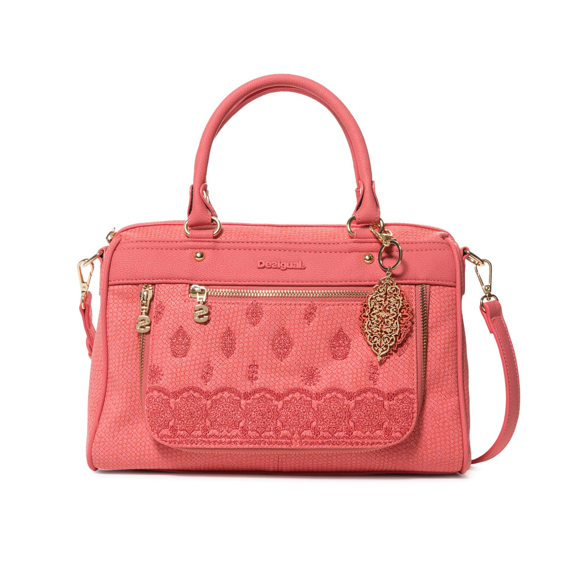 detail Dámská kabelka DESIGUAL 19SAXPGH/ 3123 PINK SILVERED DESIGUAL
