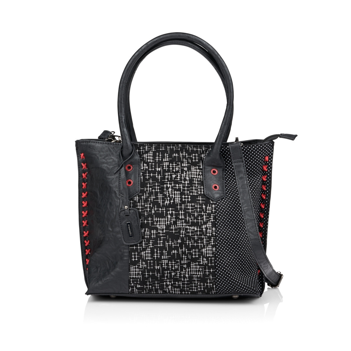 detail Dámská kabelka REMONTE Q0431-02 SCHWARZ KOMBI H/W 9