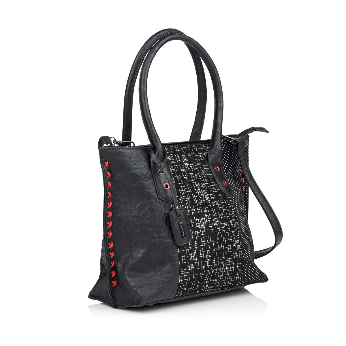 detail Dámská kabelka REMONTE Q0431-02 SCHWARZ KOMBI H/W 9